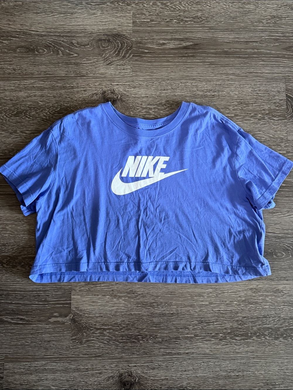 Nike Women’s Cropped Logo Tee in Periwinkle
